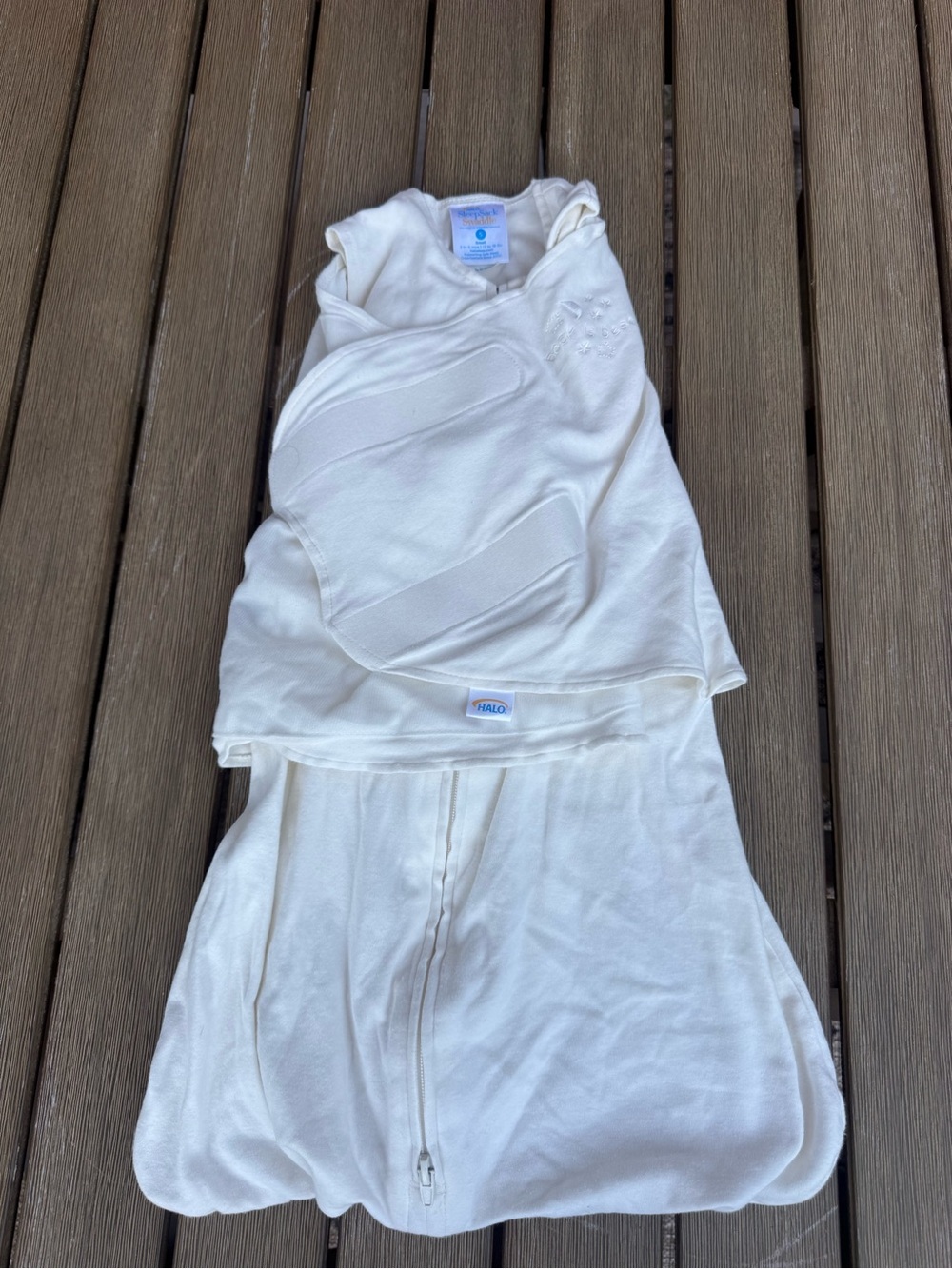 HALO SleepSack Swaddle Small 3-6 Months 13-18 lbs Ivory Wearable Blanket